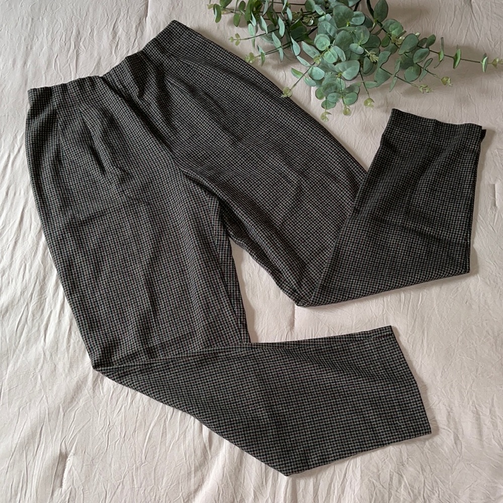 BRIGGS Stretchy trousers-black, burgundy pattern